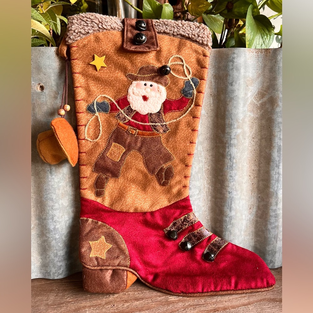 Ganz Santa cowboy stocking